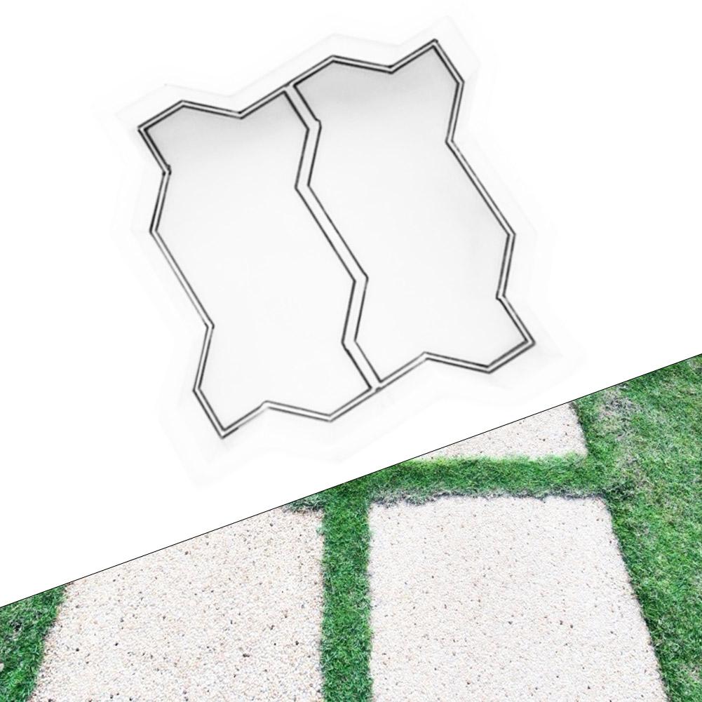 Garden Pavement Tool Courtyard Walk Concrete DIY Outdoor Paving Flower Mold Imitation Cement Brick Road Path Molds