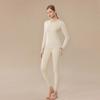 Women's Class A Fleece-Lined Thermal Cashmere Underwear Set - Antibacterial Autumn/Winter Top and Pants.