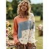 Spring Women's T-shirt Europe America Fashion Pullover Bohe Style Women Long Sleeve T-shirt Outdoor Casual Tees Top