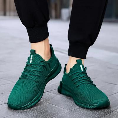 Mode Fujeak Ultraleichte Lässige Mesh-Sneaker Atmungsaktive Rutschfeste Laufschuhe Mode Klassische Einfarbige Herrenschuhe Übergröße 46