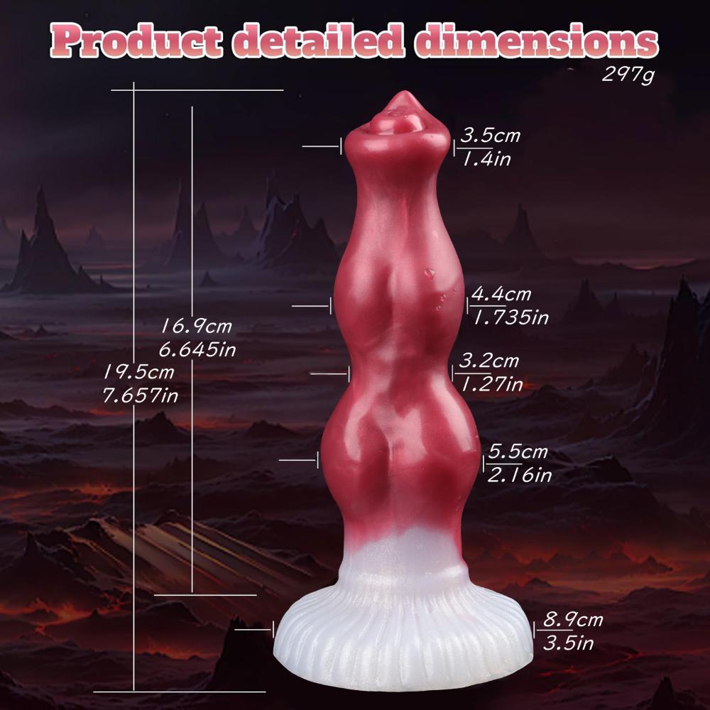 Realistischer Flüssigsilikon Hunde-Dildo - Analplug für Frauen & Männer, Erwachsenen-Sexspielzeug für Hintertür-Vergnügen