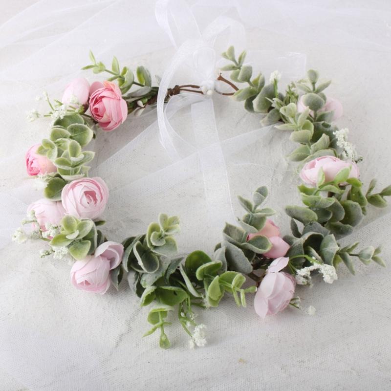Couronne de Fleurs de Mariée Pour Mariage Bandeaux de Fleurs Mariée Bandeaux Floraux Femmes Guirlandes Florales Couronne Guirlande de Cheveux