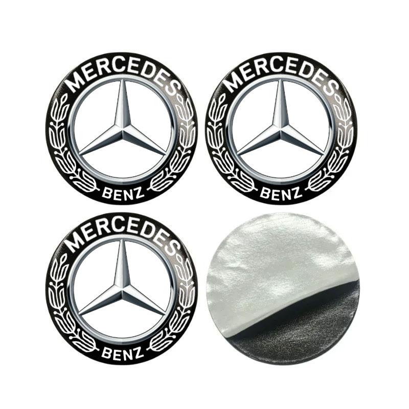 56mm Car Wheel Center Hub Cap Rim Cover Emblem Stickers For Mercedes Benz S320 W164 W203 W204 W168 C180 E320 Car Accessories CL1