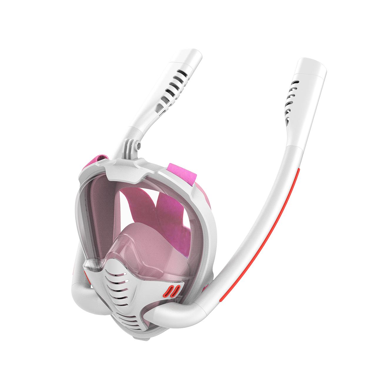 

Новый двойной респиратор, маска для лица для дайвинга Anfas Dry K, оборудование для дайвинга, силикагель, аксессуары для дайвинга L/XL белый/розовый