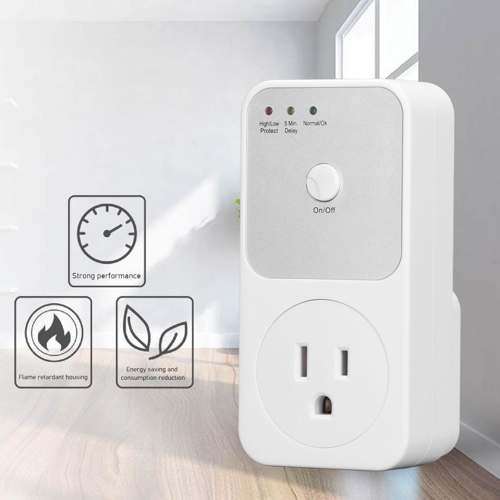 Voltage Socket Voltage Protector Relay Socket Multifunctional for Refrigerator Home Appliance
