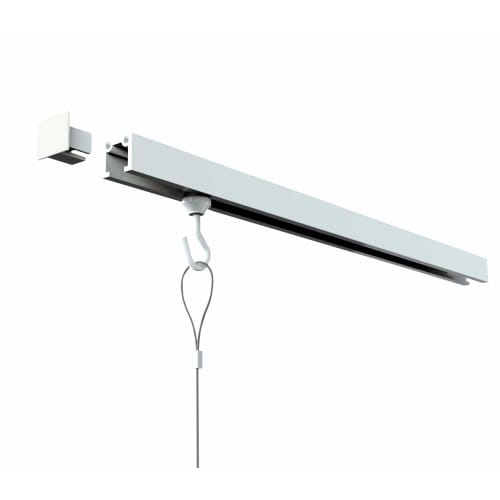 Fukui Metal Craft C-11 Type Rail Set, 2.0m, White, for Ceiling Use, 3355-W-1