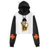 Dragon Ball Son Goku Saiyan Print Color Block Cat Ear Student Hoodie