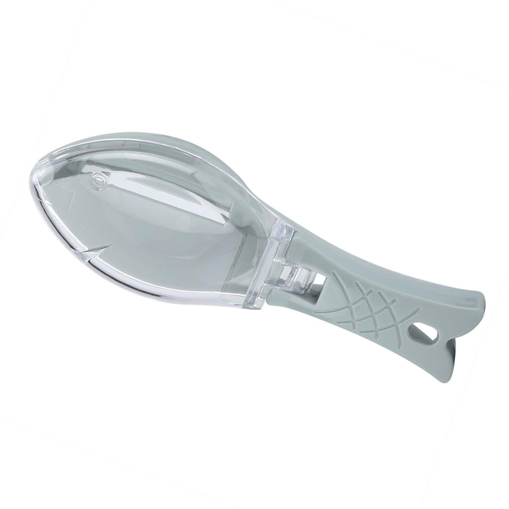 Fast Remove Fish Skin Scraping Brush Plastic Scraper Kitchen Cleaning Fishes Knife(White)
