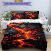 3Pcs Lava Through Rocks Bedding Set Quilt Cover Pillowcase Home Christmas Xmas Halloween Gift 1 Duvet Cover 2 Pillowcase M92897