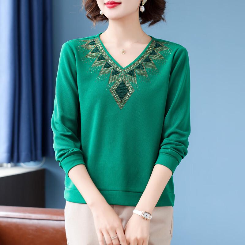 Herbst Elegantes Lockeres Freizeit-T-Shirt für Frauen mittleren Alters