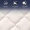 The White Stone Pocket Spring and Memory Foam Mattress | Height 25 Cm | Ergonomic, Fire Retardant, Hypoallergenic