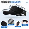 AUSFLUG Sun Visor Hat Men Women - Moisture Wicking Lightweight Sports Cap | Quick dry breathable mesh, adjustable ponytail strap, sun blocking for