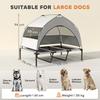 Portable Elevated Dog Bed with Removable Canopy, Cooling Raised Pet Cot for Large Dogs, 106 X 76 X 94 Cm