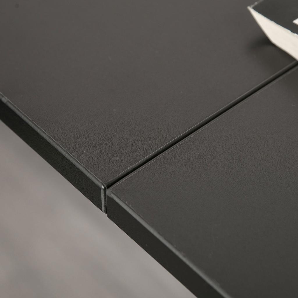 L-Shaped Computer Desk Storage Drawer 143.5 x 143.5 x 76cm Black