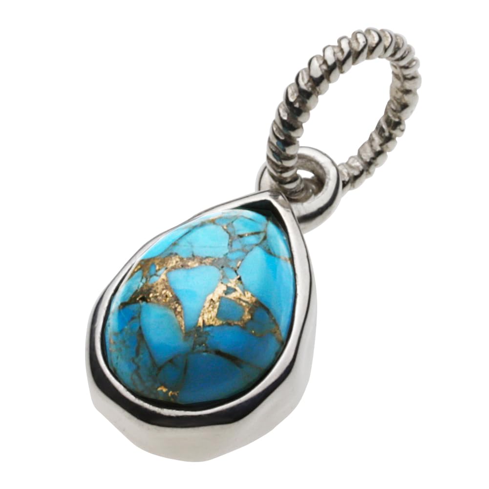 

Figmart Teardrop Pendant with Copper Turquoise [Silver Accessory] fp0611