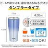 Thermos Vacuum Insulated Tumbler 420ml Blue Gradient Dishwasher Safe Bottle Structure Heat Retention Cold JDY-421C BL-G