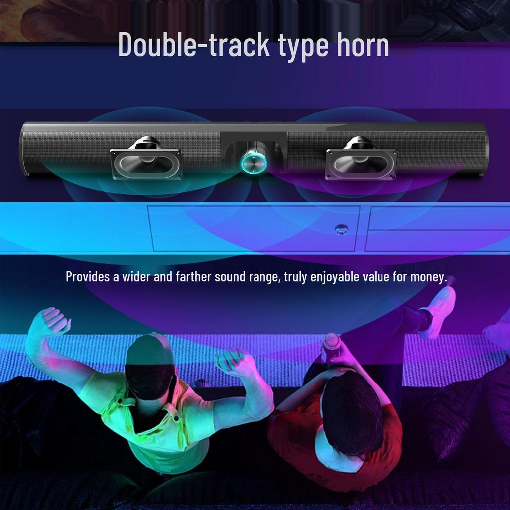 2025 Wireless Soundbar: Bluetooth Speaker for TV, Computer, Outdoor & Gaming