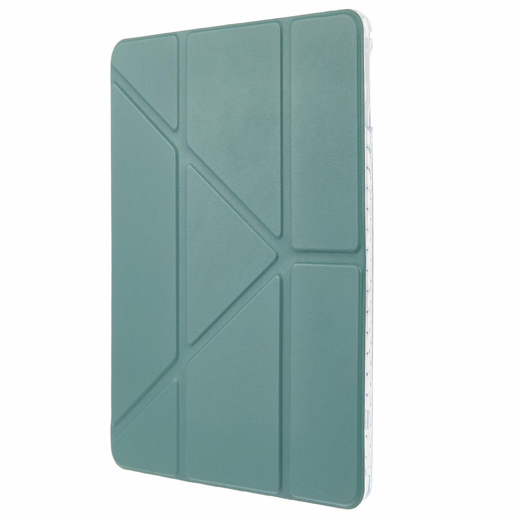 Tablet Case For iPad 9.7-inch (2018)/(2017)/Air 2/Air (2013) , Origami Stand Clear Back PU Leather Cover