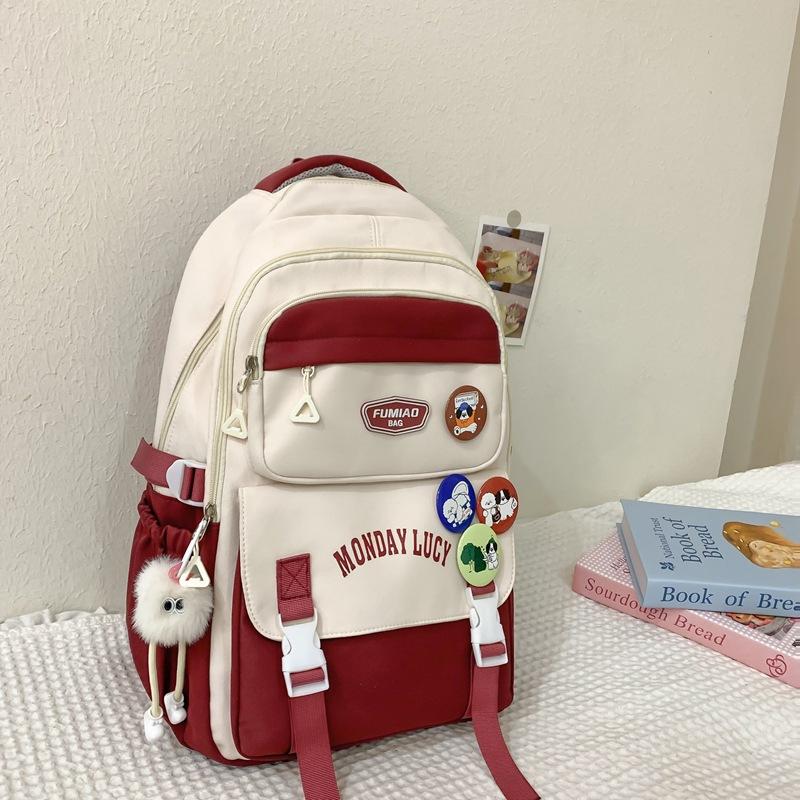 Schoolbag1011 Korean Version of Junior High School Student Schoolbag Winter New Backpack Fashionable Versatile Japanese Large-capacity Backpack Women