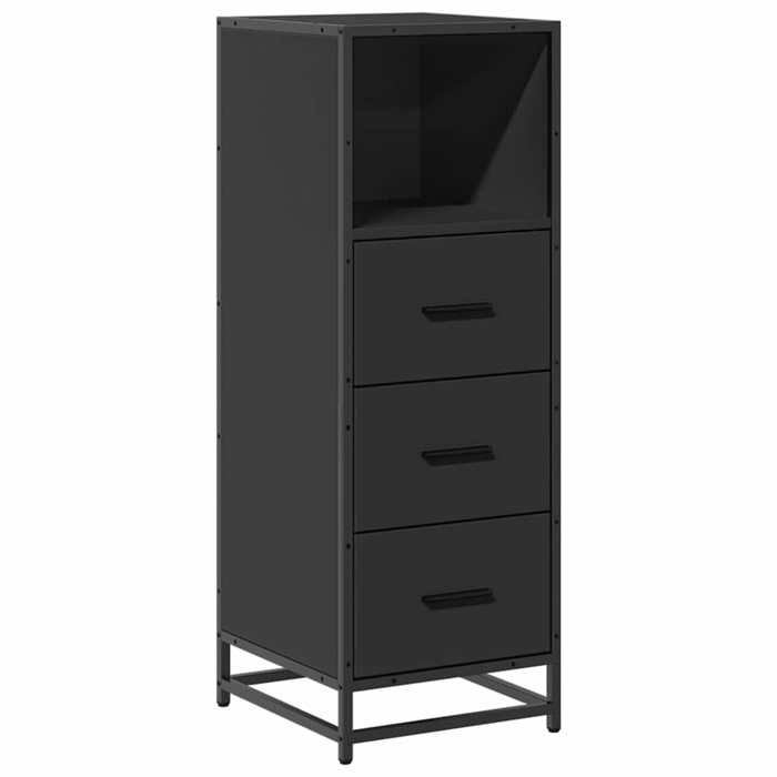 VidaXL Bathroom Cabinet Black 35x37.5x100 Cm Engineered Wood, Bathroom Storage Cabinet, Cupboard of 849249
