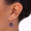 Delicate Gold Color Daisy Flower Hoop Earrings For Women Trendy Korean Sweet Sunflower Circle Earring Girl Wedding Party Jewelry