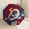 1PC Snake Flowers Umbrella-8-Rib Reinforced Portable Folding Travel Suitable for All Seasons Outdoor Daily Use Is an Ideal Choice  -K0416