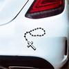 16x15cm Crucifix Christian Necklace Car Sticker Window Glass Reflective Vinyl Film Decal Motorcycle Laptop Walls Car Accessories