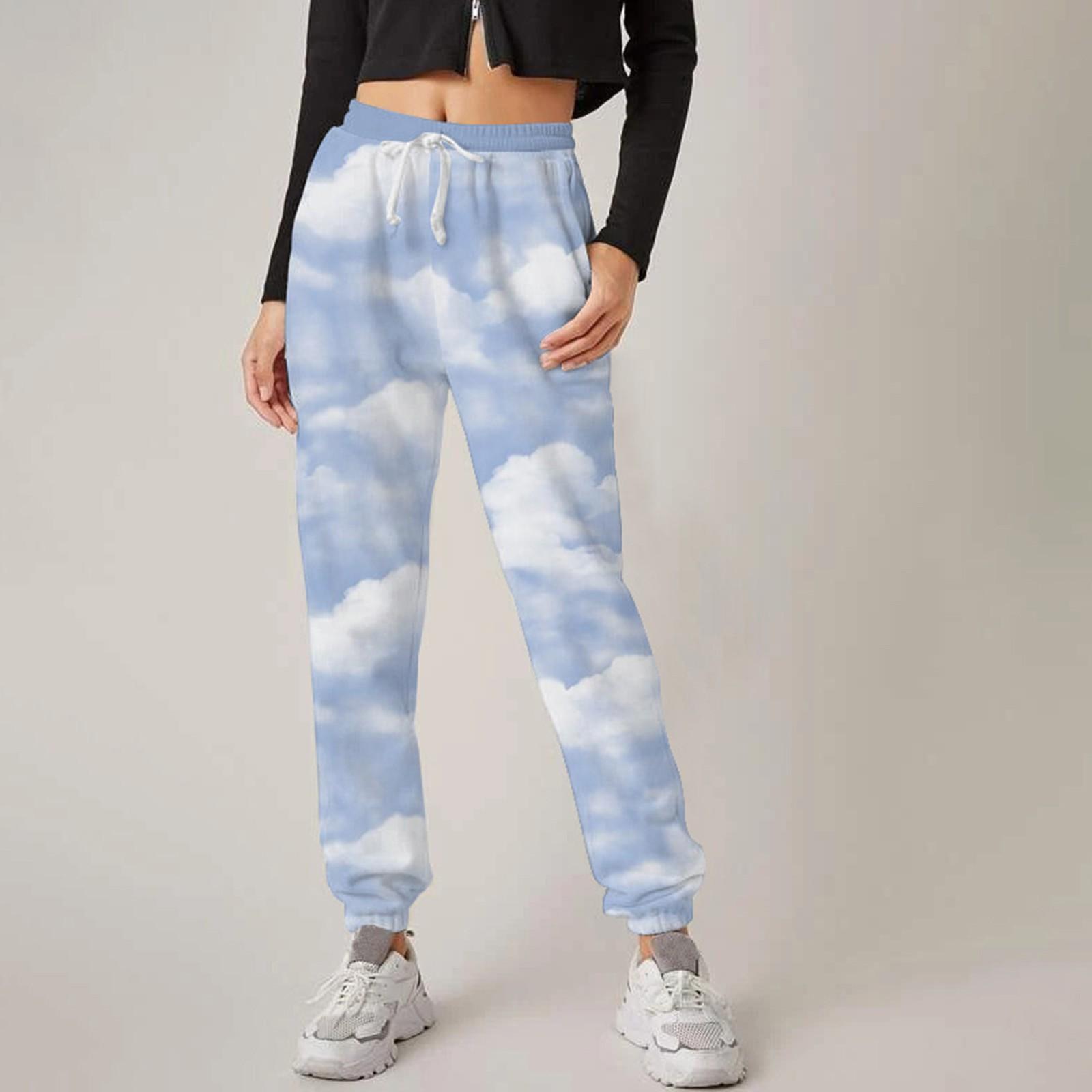 

Женские повседневные модные свободные брюки с цифровым принтом и широкими штанинами. XS