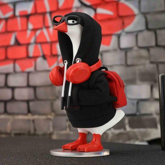 Creative Desktop Ornament Decoration Mini Goose Clothing Accessories Set for 7 Inch Goose, Includes Hooded Miniature Sweatshirt Small Backpack Glasses
