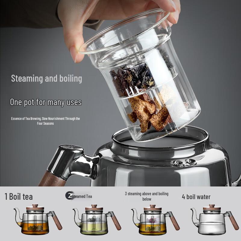 Electric Ceramic Tea Stove and Glass Kettle Set