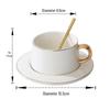 Gold Rim Porcelain Coffee Cup & Saucer Set