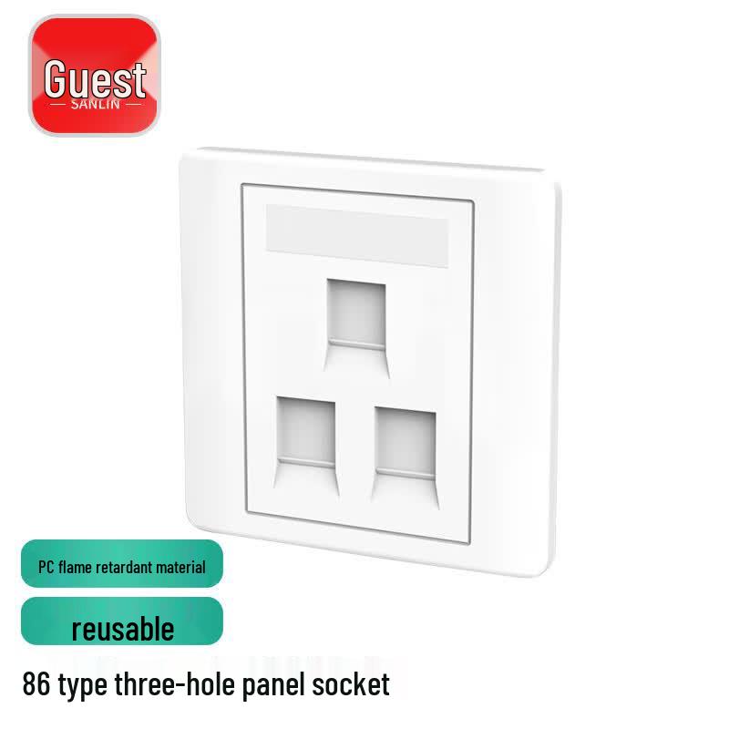 Cat6 Tool-Free Network & Telephone Wall Plate Module
