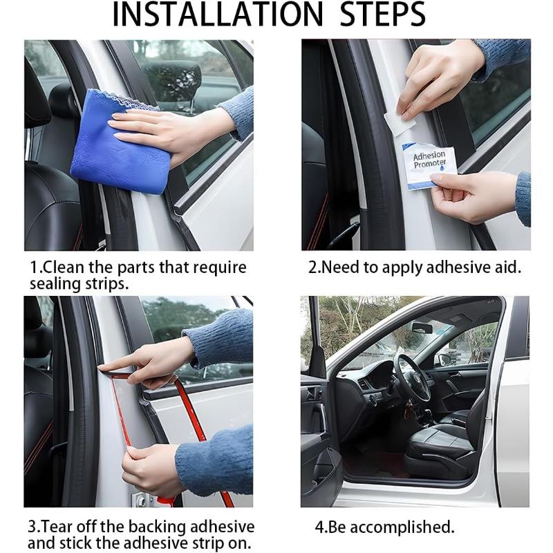 52.49ft Car Door Seal Strip, Self Adhesive Weather Stripping