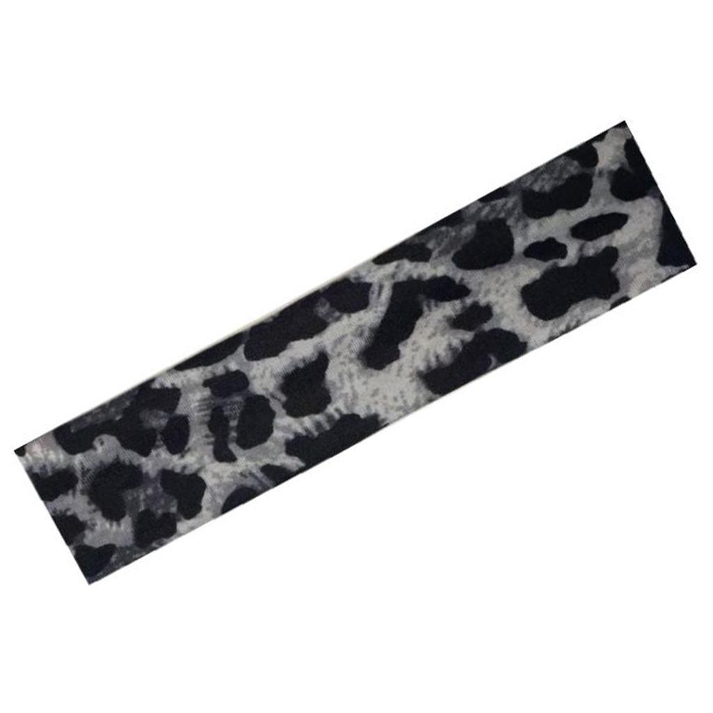 Stylish Leopard Print Elastic Headband For Sports Yoga Gym Workouts Sweat Absorbent Non Slip Hairband
