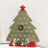 Christmas Countdown Calendar Wooden Holiday Table Decoration Vintage Countdown Christmas Sign Hanging Wall Decoration Crafts
