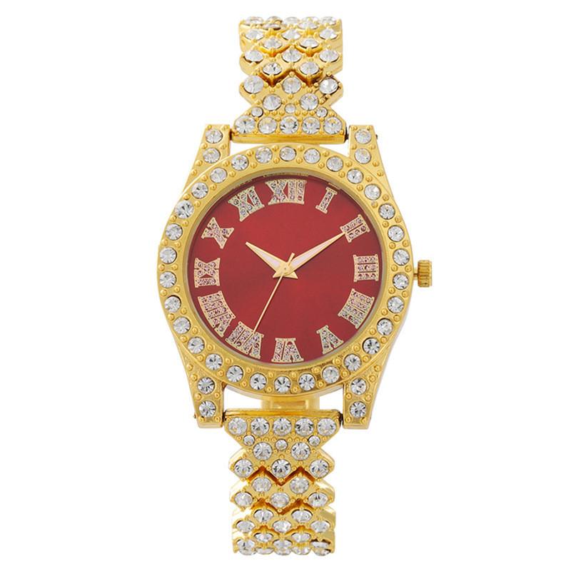 Fashion Ladies Watch With Rhinestones Quartz Movement For Women Jewelry Gift