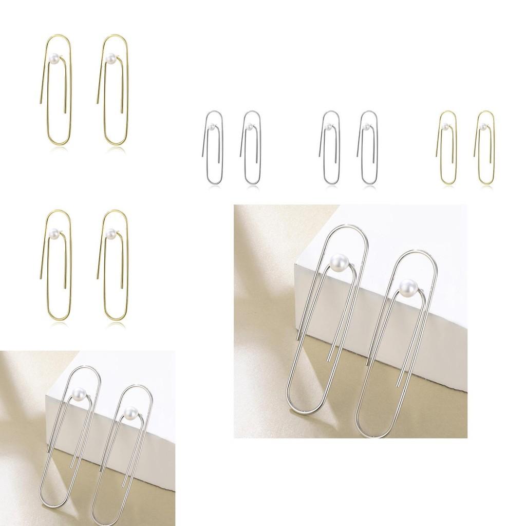 Stylish Alloy U-shaped Pearl Earrings For Women Elegant Simple Jewelry