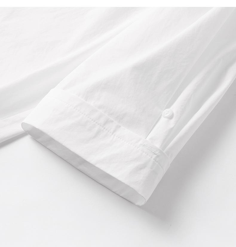 French Style Elegant White Five-Sleeve Women's Shirt - 2026 Spring Collection, Perfect for Petite Figures