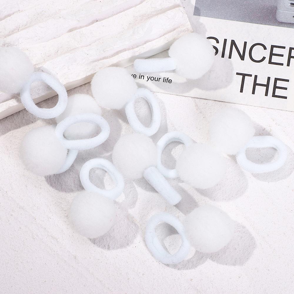 10/20pcs Sweet Colorful Elastic Hair Bands Plush Ball Rubber Band for Baby Girls Scrunchie Hair Ties Clip Kids Hair Accessories