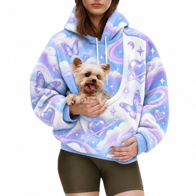 2026 Womens Halloween Print Oversized Hoodie Fall Winter Loose Fit Sweatshirt