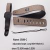PU Leather Guitar Strap: Acoustic, Electric & Classical - No-Hole, Widened Shoulder Design
