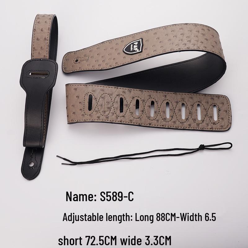 PU Leather Guitar Strap: Acoustic, Electric & Classical - No-Hole, Widened Shoulder Design