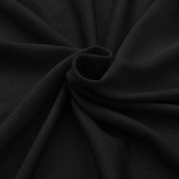 VidaXL Housses extensibles pour table 2 pièces 120 x 60,5 x 74 cm Noir