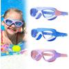 Kids Swim Goggles, 2026 New Upgrate HD Anti-Fog Waterproof Wide View with Ear Plugs, Goggles for Kids 6-14 for Pool Beach