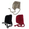 Soft Knit Beanie Cap Fashion Warm Ear Protective Hat for Skiing Hiking Universal Women Windproof Bonnet for Cold Weather