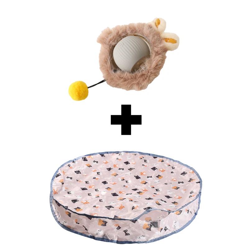 Intelligentes interaktives Katzenspielzeug, Ball, schnell rollend im Beutel, Versteckspiel für Kätzchen, Bewegungsaktiviertes interaktives Katzenspielzeug für den Innenbereich