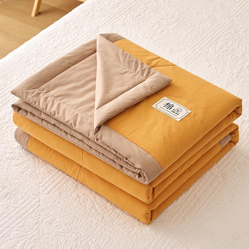 Set Coperta Estiva in Puro Cotone Lavato Giapponese - Cotone dello Xinjiang, Sottile e Fresco, Classe A, Quattro Pezzi