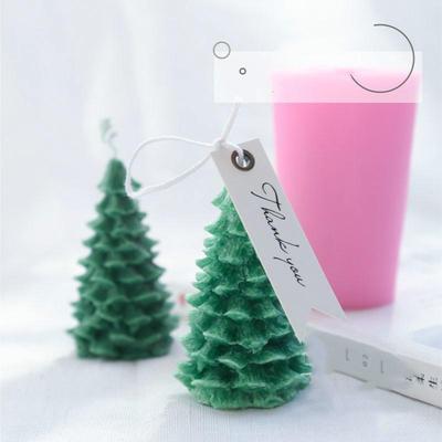 Christmas Tree Silicone Candle Mold DIY Gypsum Plaster Mold Cedar Shape Silicon Molds for Candle