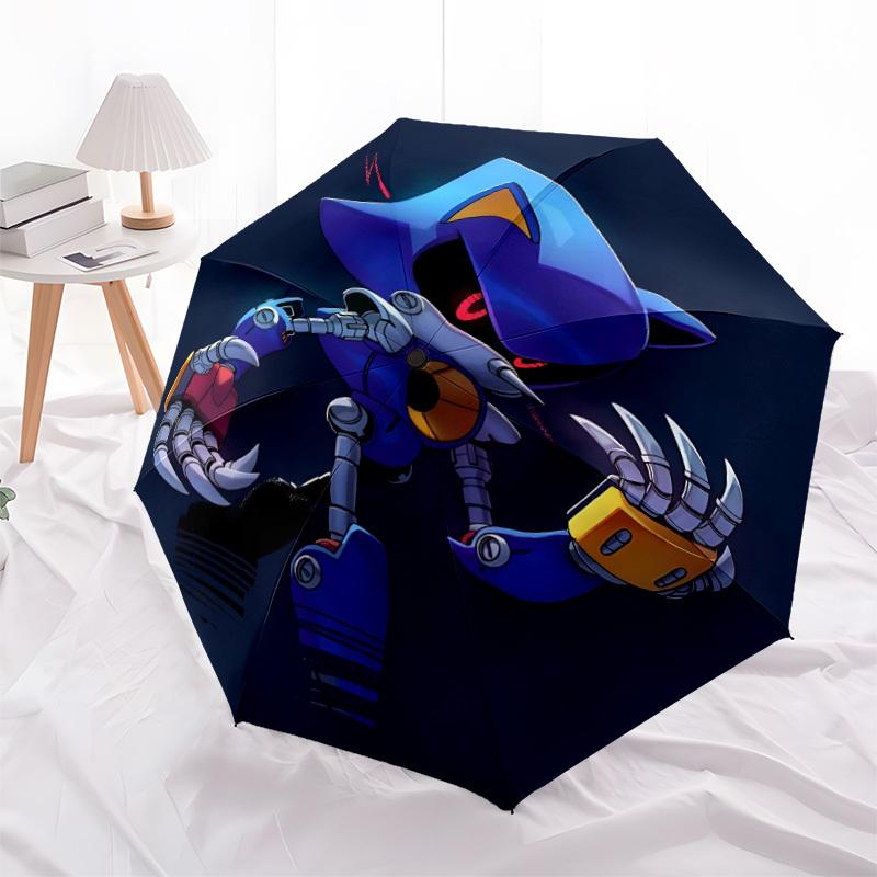 1pz Ombrello Pieghevole Automatico Robot Sonic - Design Compatto a 8 Stecche, Plastica e Ferro Resistenti, Uso Quotidiano F104048