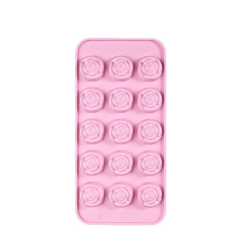 

15-Grid Silicone Rose-Shaped Cake Ice Cube Candy Chocolate Mold Kitchen Handmade Baking Tools, Suitable for Christmas and Halloween